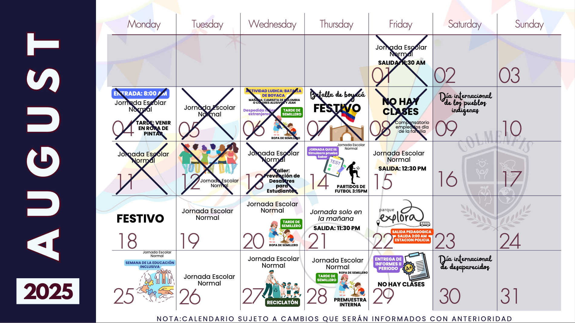 august calendar