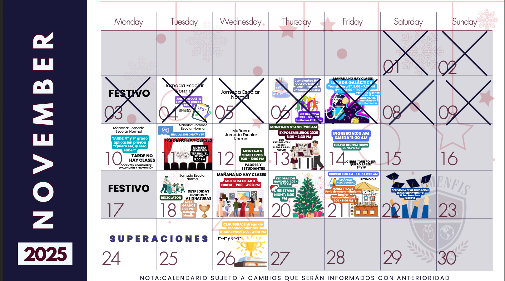 november calendar